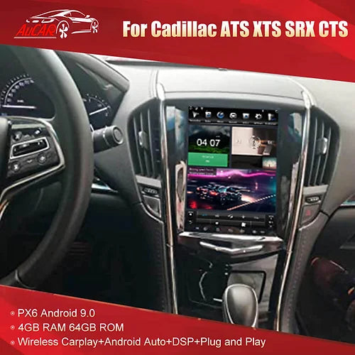 AuCar Android Tesla Style Car Video for Cadillac ATS XTS CTS SRX 2013 – 2018